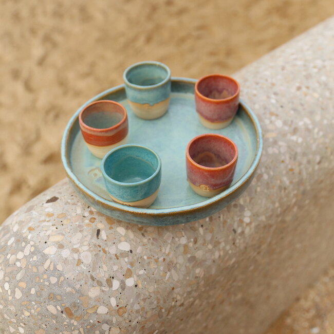 Ceramic handmade tapas dish, Mint