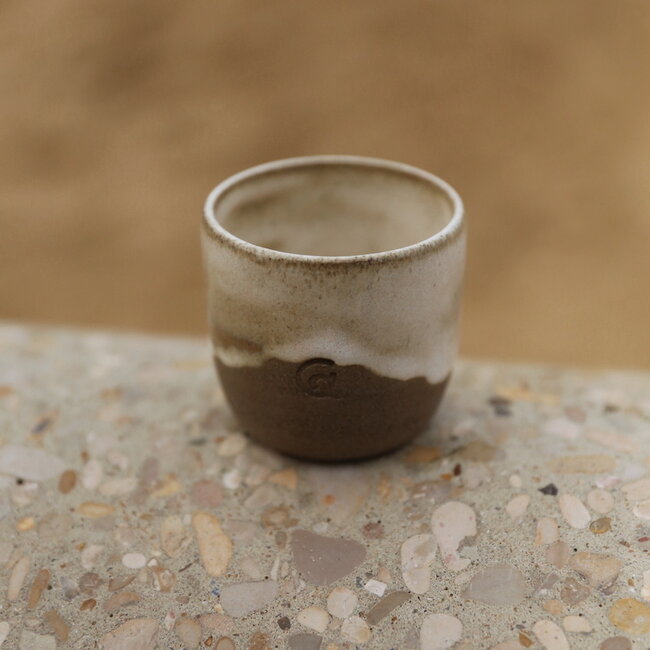 Ceramic handmade coffee cup Italian White