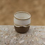 Tasse contemporain en céramique fait main du service et de la collection "Italien White"