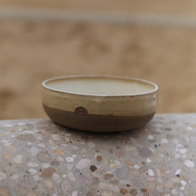 Handmade ceramic scale with unique glazes from the "Italian White" service