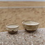 Handmade ceramic bowl with unique glazes from the "Italian White" service