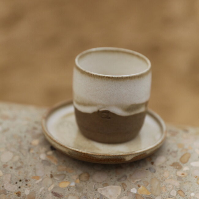 Assiette en céramique artisanale, Italian White