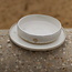 Handmade ceramic scale with unique glazes from the "White Dunes" service