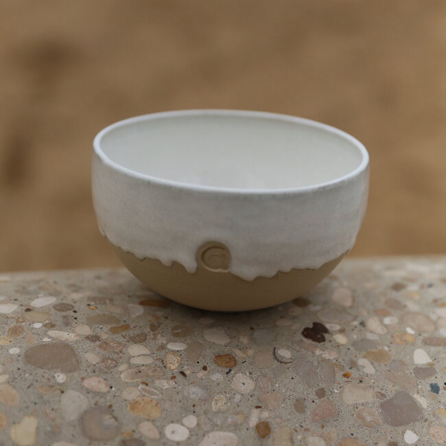 Bol en céramique artisanale, White Dunes