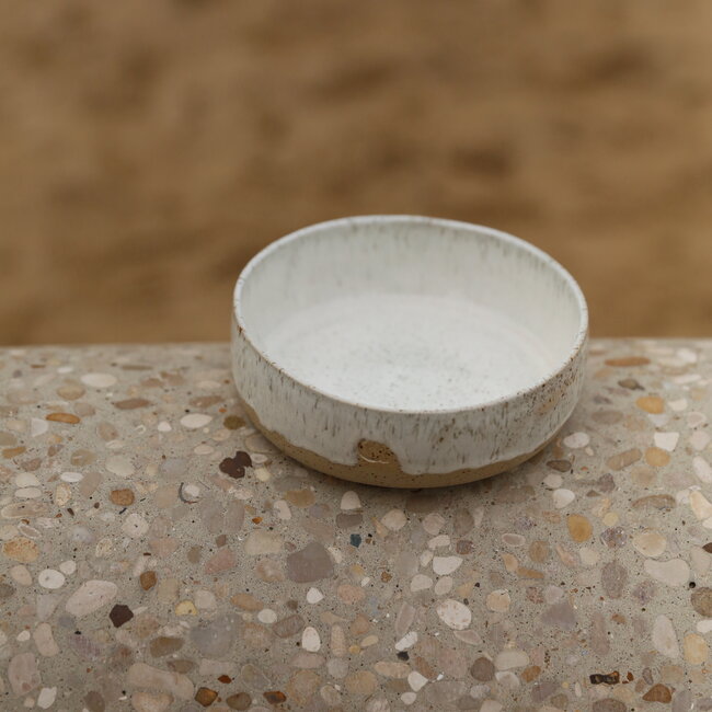 Handmade ceramic scale with unique glazes from the "White Spots" service