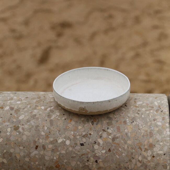 Handmade ceramic scale with unique glazes from the "White Spots" service