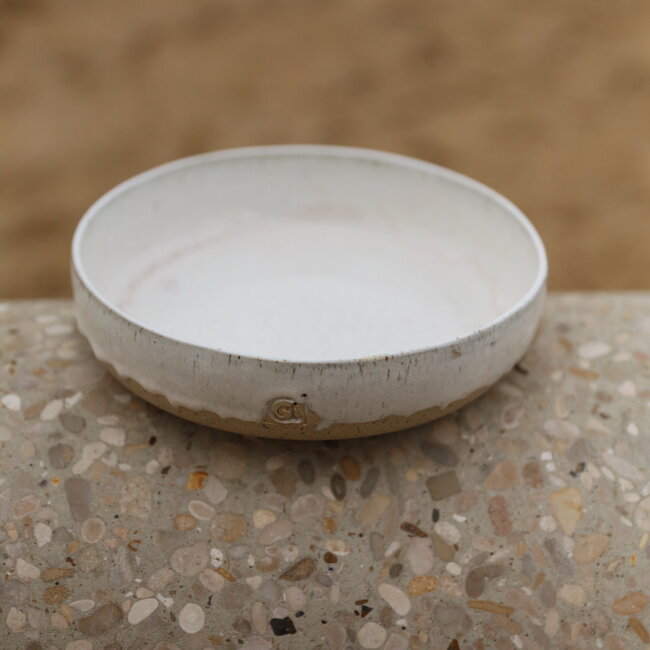 Handmade ceramic scale with unique glazes from the "White Spots" service