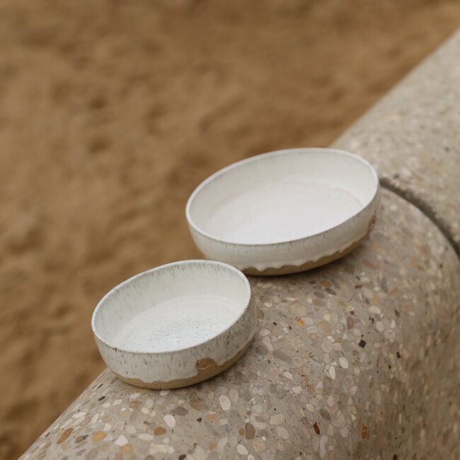 Handmade ceramic scale with unique glazes from the "White Spots" service