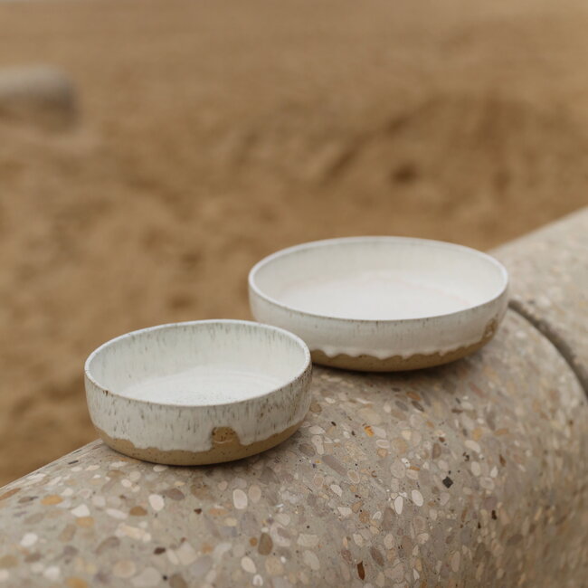 Handmade ceramic scale with unique glazes from the "White Spots" service