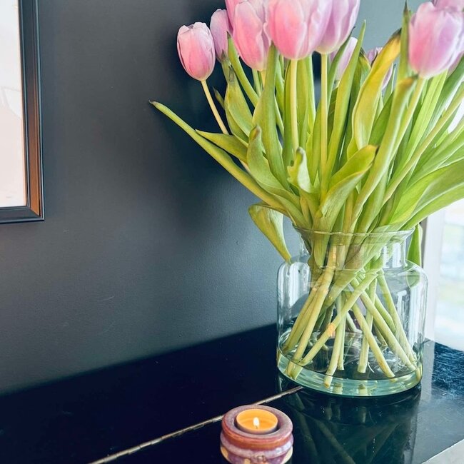 Bougeoir en céramique fait à la main, Sunrise