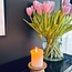 Handmade ceramic candle holder, Mustard