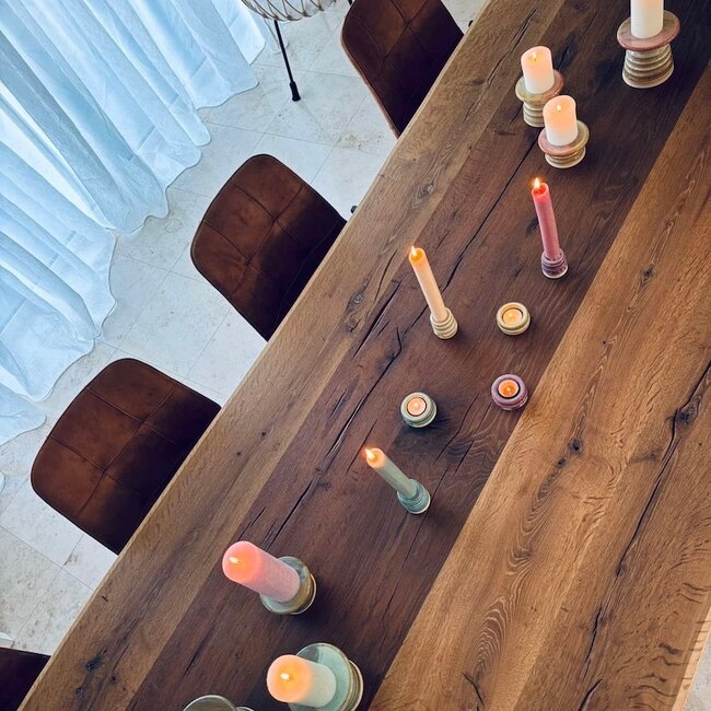 Handmade ceramic candlestick, Sunrise