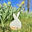 Le lapin de Pâques unique est fait à la main et fini avec notre glaçage à la blanche