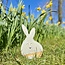 Le lapin de Pâques unique est fait à la main et fini avec notre glaçage à la blanche