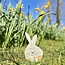 Ceramic handmade Easter bunny, White