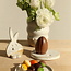 The unique Easter bunny is handmade and finished with our White glaze