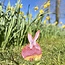 The unique Easter bunny is handmade and finished with our Sunrise glaze