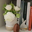The unique Easter bunny is handmade and finished with our White glaze