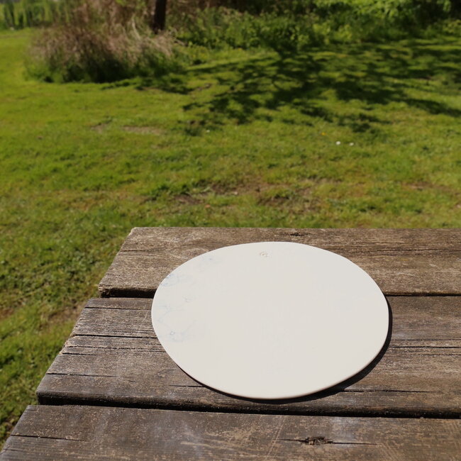 Porcelain contemporary handmade plate Bulles