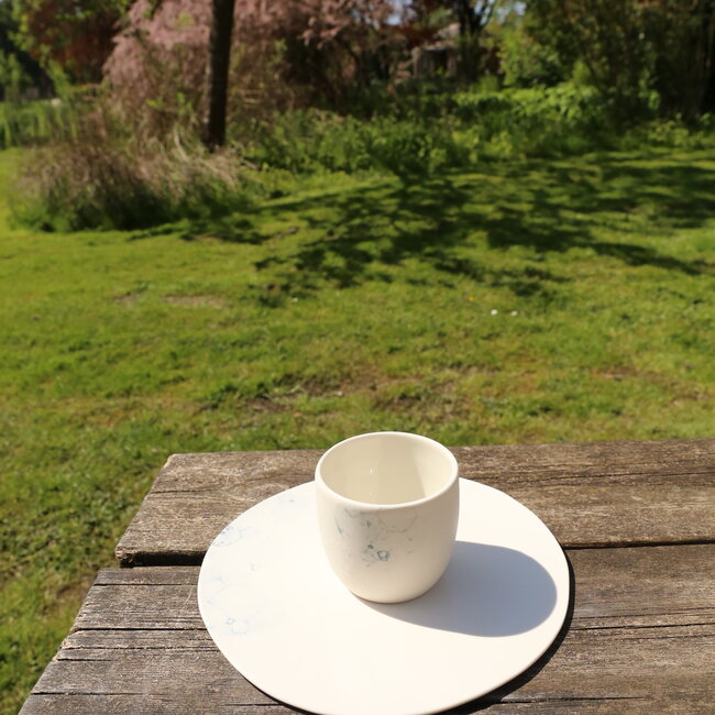 Porcelain handmade cup, Bulles