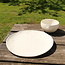 Unique handmade porcelain plate with a subtle heart incorporated