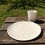 Unique handmade porcelain plate with a subtle heart incorporated