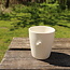 Unique handmade porcelain tea cup with a subtle heart incorporated