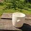 Unique handmade porcelain cup with a subtle heart incorporated