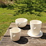 Unique handmade porcelain cup with a subtle heart incorporated
