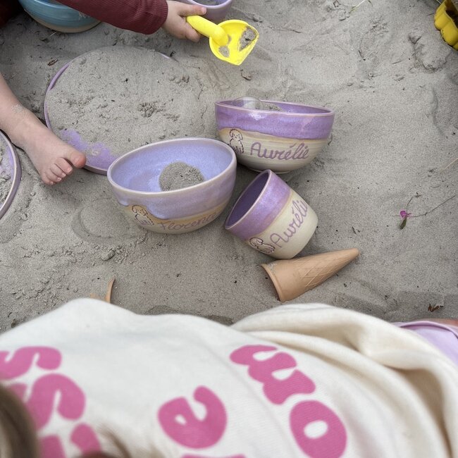 Handmade ceramic plate from our children's tableware "Aurélie"
