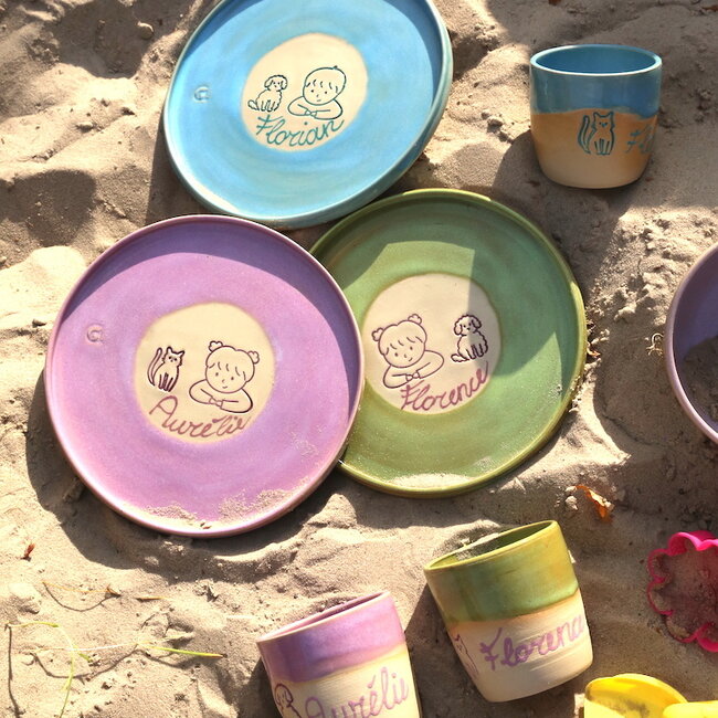 Tasse artisanal céramique de notre vaisselle pour enfants "Florence"