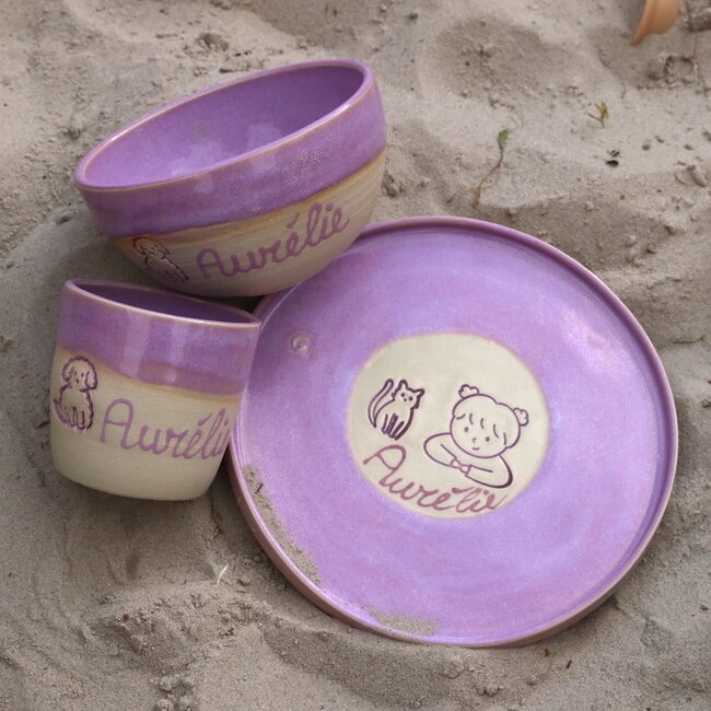 Handmade ceramic bowl from our children's tableware "Aurélie"