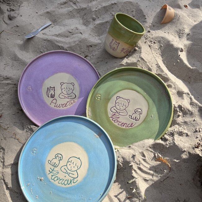 Handmade ceramic children's cup "Florean"