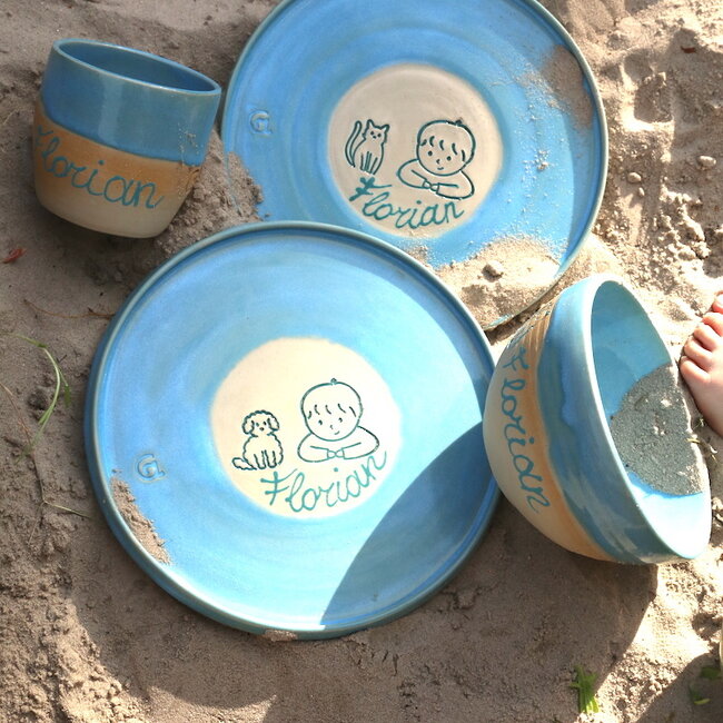 Tasse artisanal en céramique de notre vaisselle pour enfants "Florean"