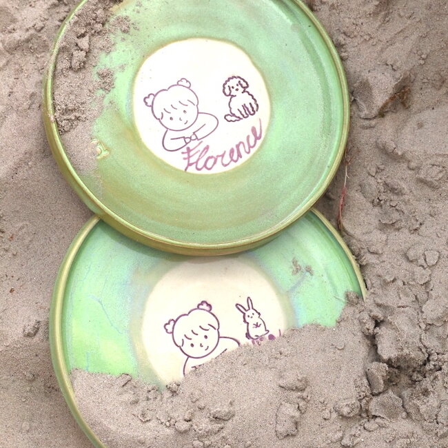 Handmade cermaic plate from our children's tableware  "Florence"