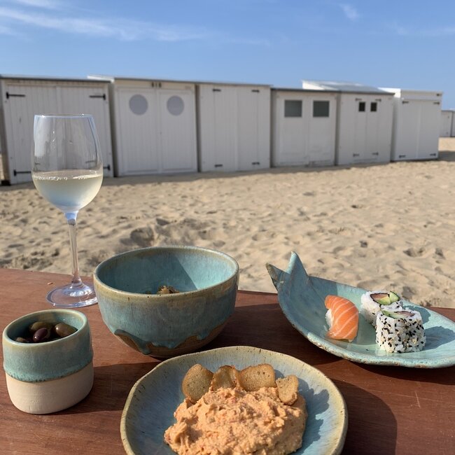 Contemporary, handmade ceramic cup from the tableware and collection “Lagune"