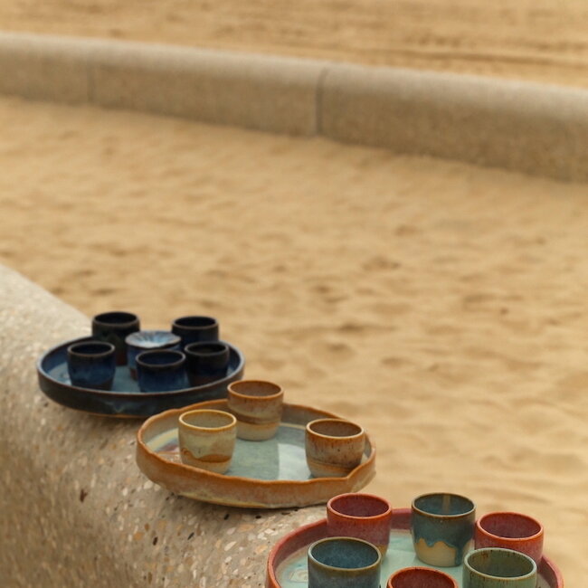 Servies set: Tapaschaal Mosterd en tasjes