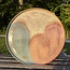 With the turntable handmade plate with speckled Pyerite clay in 3 Colors  high firing glaze.