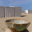 Unique, exclusive handmade large Mustard salad, fruit bowl for your kitchen or table
