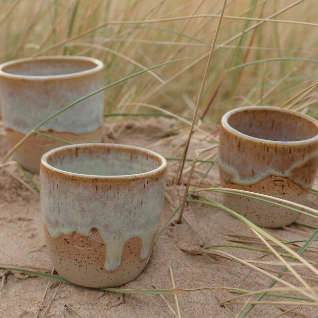 Ceramic handmade coffee cup, Mustard