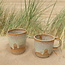 Tasse de thé ou d’eau  contemporain en céramique fait main du service et de la collection "Moutarde"