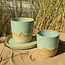 Tasse contemporain en céramique fait main du service et de la collection "Lagune"