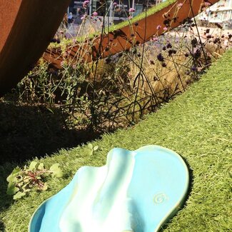 artisanni Golvende tapaschaal Wave Lagune-Turquoise