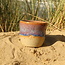 Wavy, handmade ceramic cup “Léonore” for our coffee set "Sunrise"