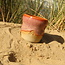 Wavy, handmade ceramic cup “Léonore” for our coffee set "Sungreen"