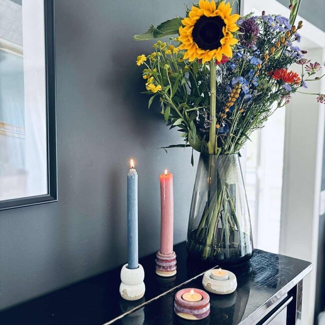 Handmade ceramic candlestick, Sunrise