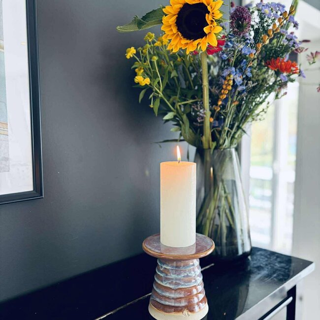 Handmade ceramic candle holder, Sunrise