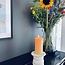 Handmade ceramic candle holder handmade on the potter's wheel "White"