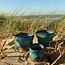 Tasse ondulée en céramique faite à la main « Léonore » pour notre service à café "Turquoise"