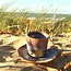 Schaaltje "Sunrise" gebruikt voor hapjes maar ook zeer leuk voor als schoteltje van een koffietas of mok.